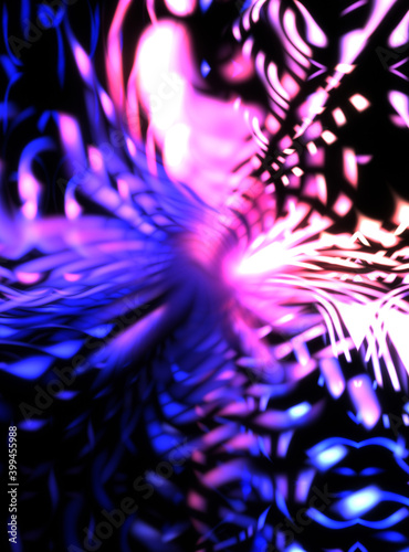 Light particle trails. Light explosion star with glowing particles and lines. Beautiful moving abstract rays background.