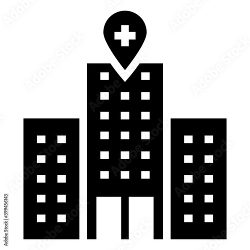 Glyph vector of hospital building location 