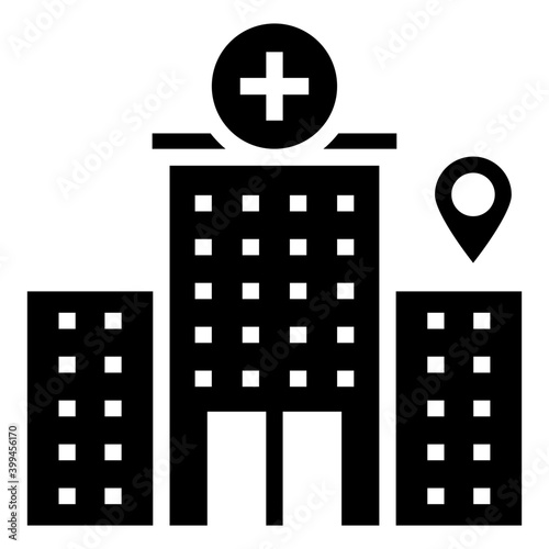Glyph vector of hospital building location 