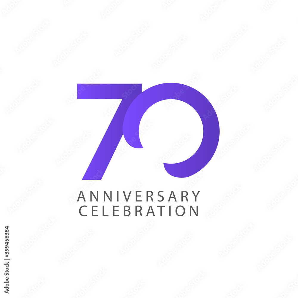 70 Years Anniversary Celebration Vector Template Design Illustration 70 Years Anniversary Celebration Vector Template Design Illustration