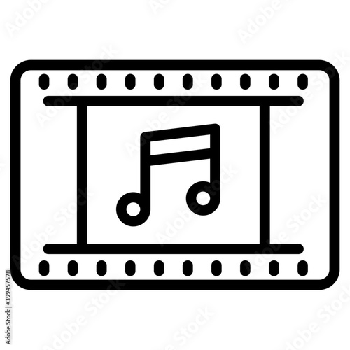 Line design of soundtrack icon