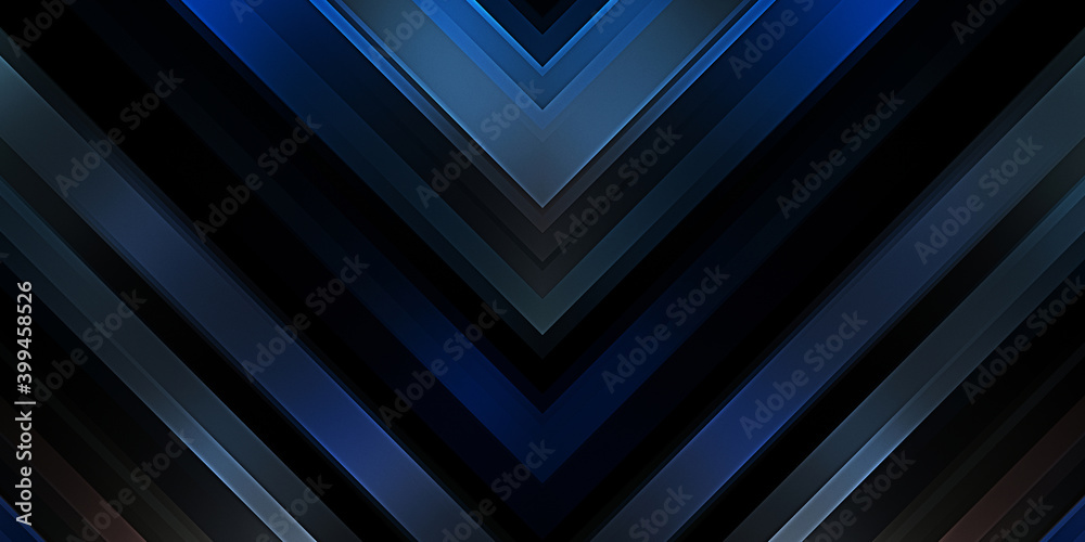 Obraz premium Abstract shining geometric lights background. Fractal symmetric graphic illustration. Intersecting glowing and shimmering bars.