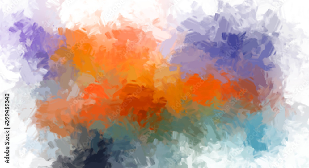 Fototapeta premium Brushed Painted Abstract Background. Brush stroked painting. Artistic vibrant and colorful wallpaper..