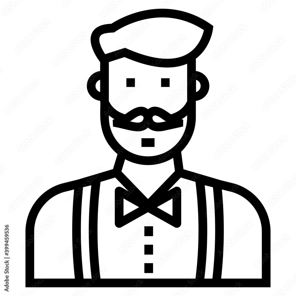 Hippie icon in line vector Hippie icon in line vector