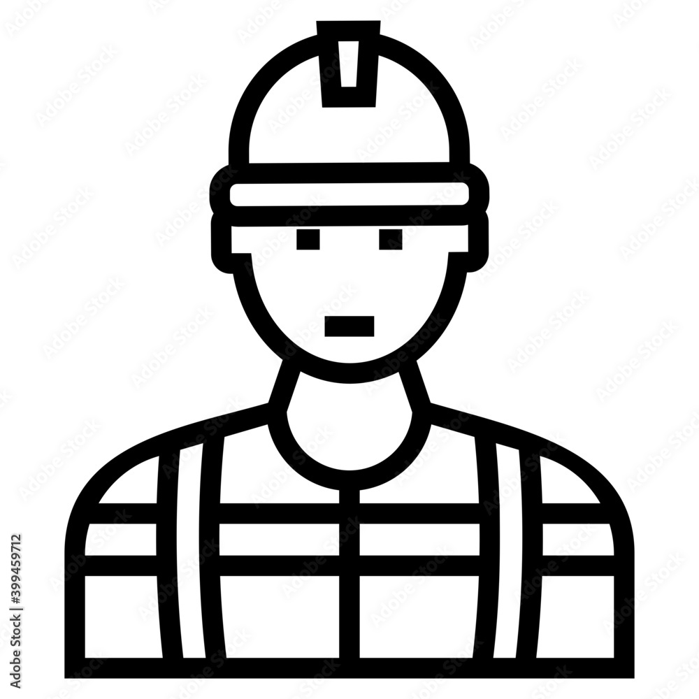Firefighter icon in line design Firefighter icon in line design