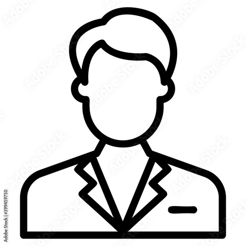 Line businessman icon vector 