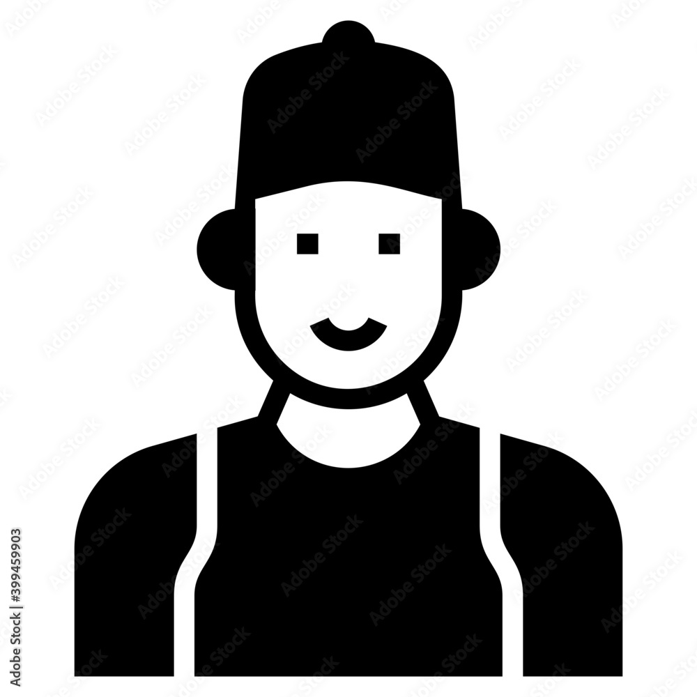 Risk taker icon in glyph design Risk taker icon in glyph design