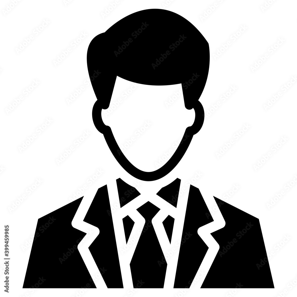 Lawyer icon in solid design vector 