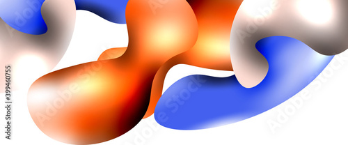 Bubbles abstract background. Liquid splashes on white vector template