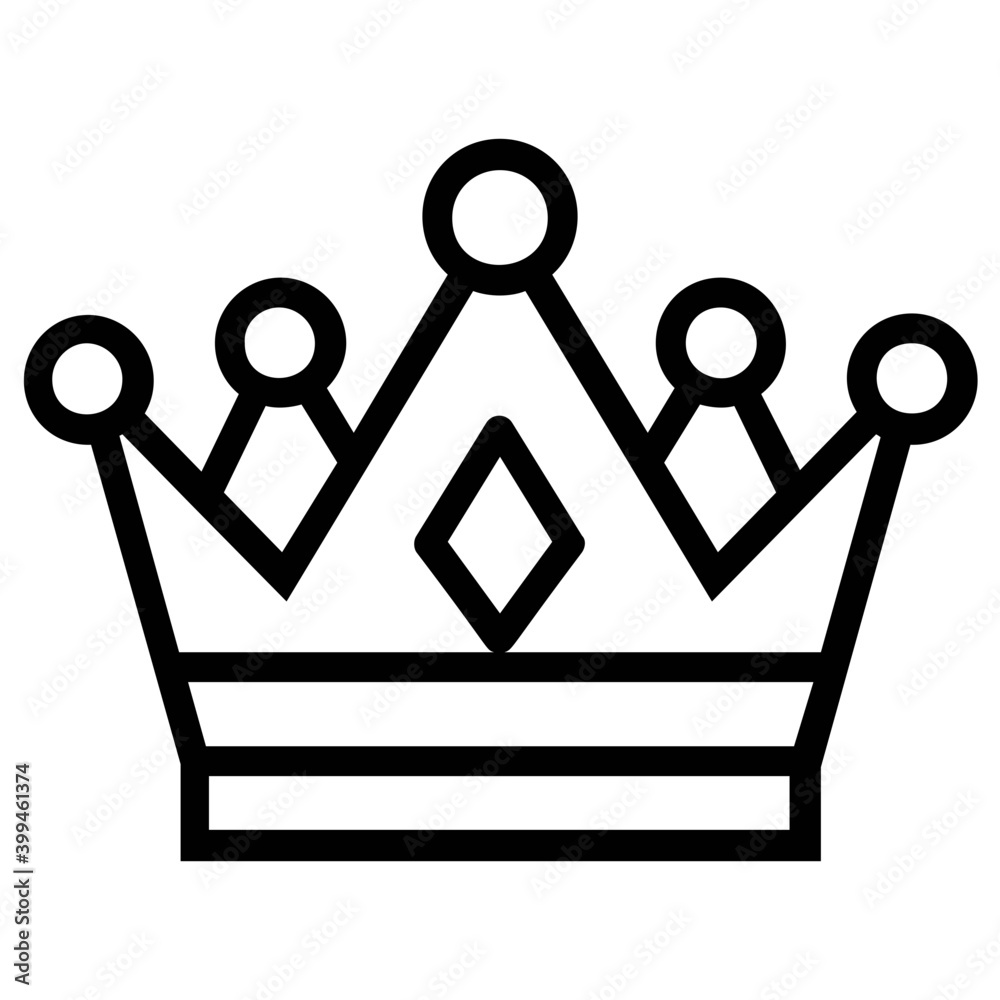 Line royal crown vector design Line royal crown vector design