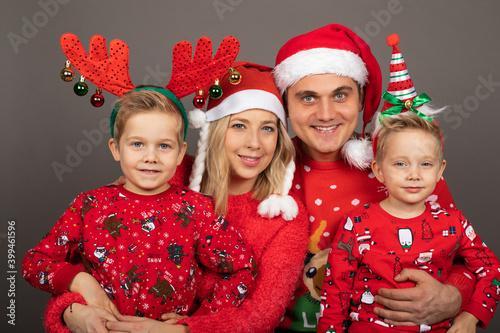 Cute family on Christmas time
