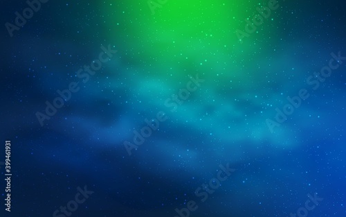 Light Blue, Green vector cover with astronomical stars. Modern abstract illustration with Big Dipper stars. Best design for your ad, poster, banner.