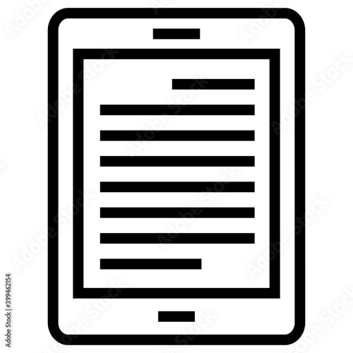 Electronic book vector in line design 