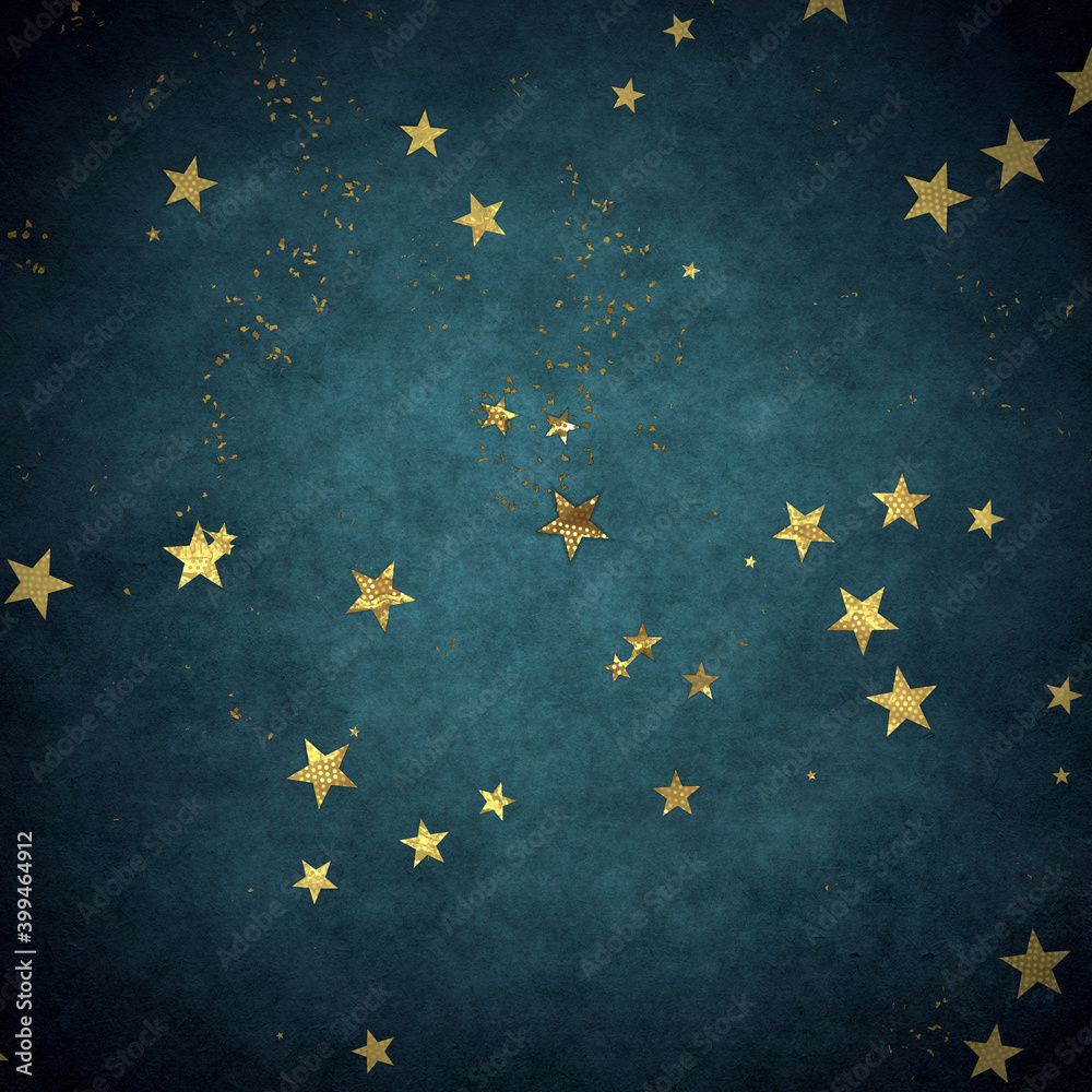 Confetti, golden texture on a dark background