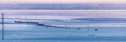 Exotic salt lake Baskunchak in Astrakhan oblast, Russia