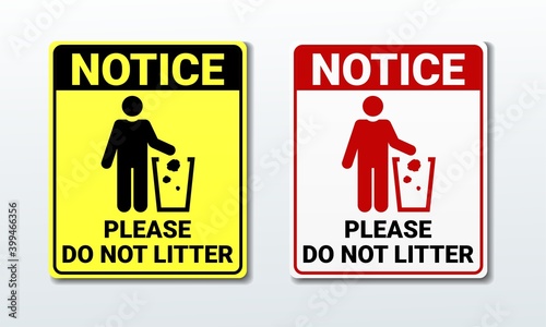 Do not litter sign. Keep it clean. Illustration vector