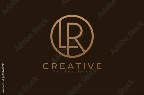 Foto Abstract initial letter L and R logo,usable for branding and business logos, Fla