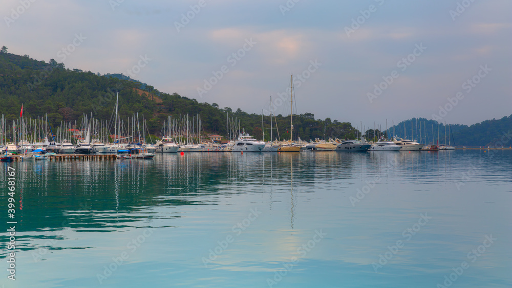 Gocek resort and marina town in Aegean coast - Mugla, Tırkey