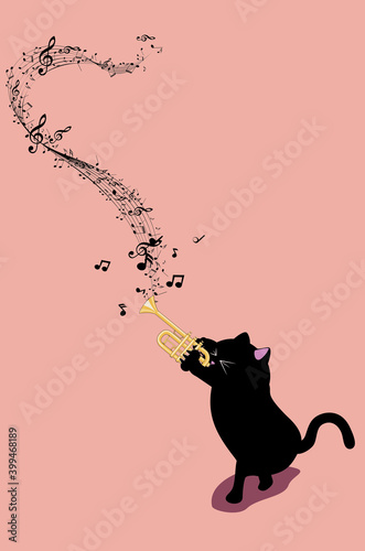 Trumpet back cat