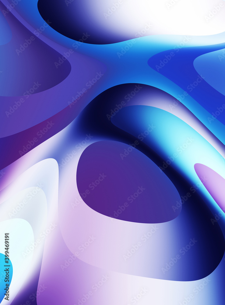 Fluid abstract background with colorful gradient. 2D illustration of modern movement. Fluid abstract background with colorful gradient. 2D illustration of modern movement.