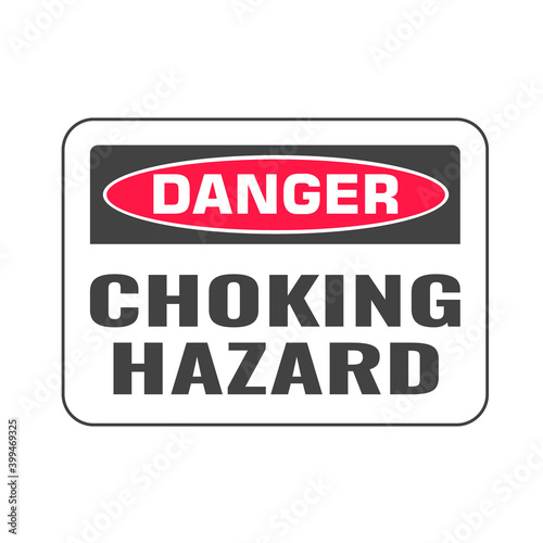 Choking hazard forbidden sign sticker not suitable for children under 3 years isolated on white background vector illustration. Warning triangle  sharp edges and small parts danger circle prohibition.