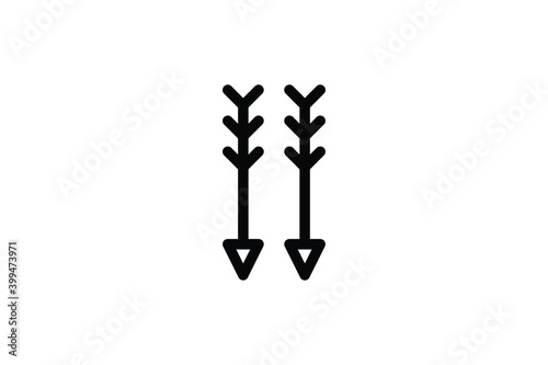 Archeology Outline Icon - Arrow