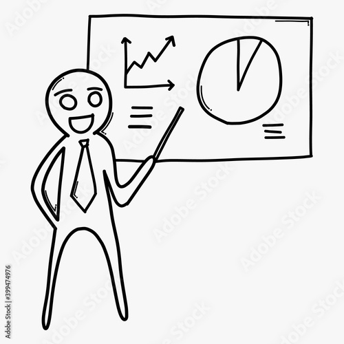 Teaching. Doodle vector icon. Drawing sketch illustration hand drawn cartoon line eps10