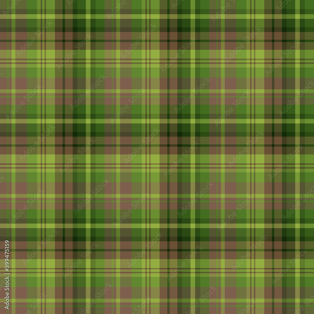 Seamless pattern in warm green and brown colors for plaid, fabric, textile, clothes, tablecloth and other things. Vector image. Seamless pattern in warm green and brown colors for plaid, fabric, textile, clothes, tablecloth and other things. Vector image.