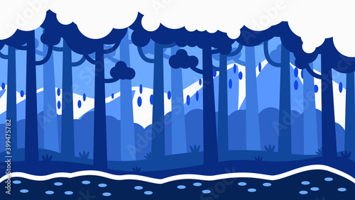 winter landscape with snow