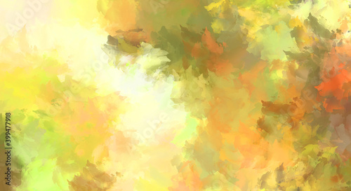 Abstract background of colorful brush strokes. Brushed vibrant wallpaper. Painted artistic creation. Unique and creative illustration.