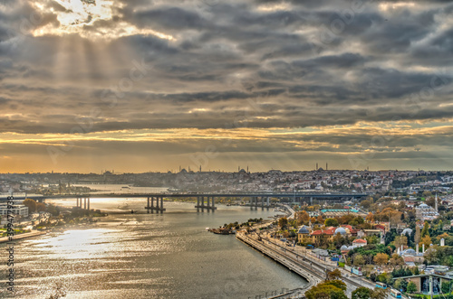 Istanbul, Turkey: The Golden Horn at sunrise © mehdi33300