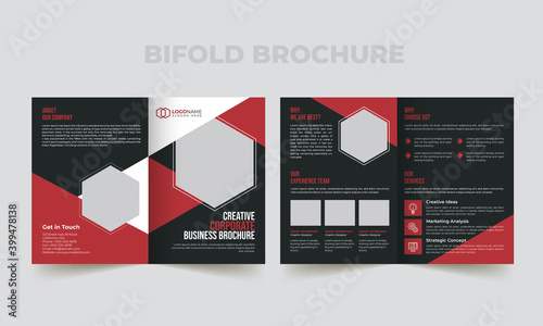Corporate Bifold Brochure Template Design