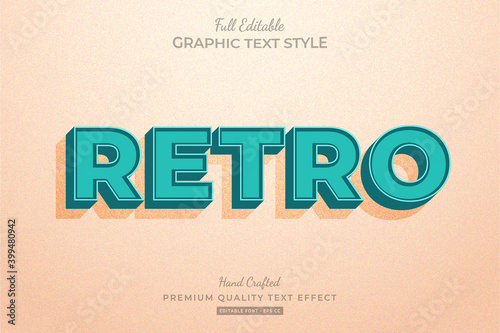 Retro Vintage Editable Text Effect Font Style