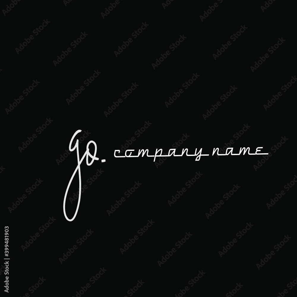 gQ initial handwriting or handwritten logo for identity gQ initial handwriting or handwritten logo for identity
