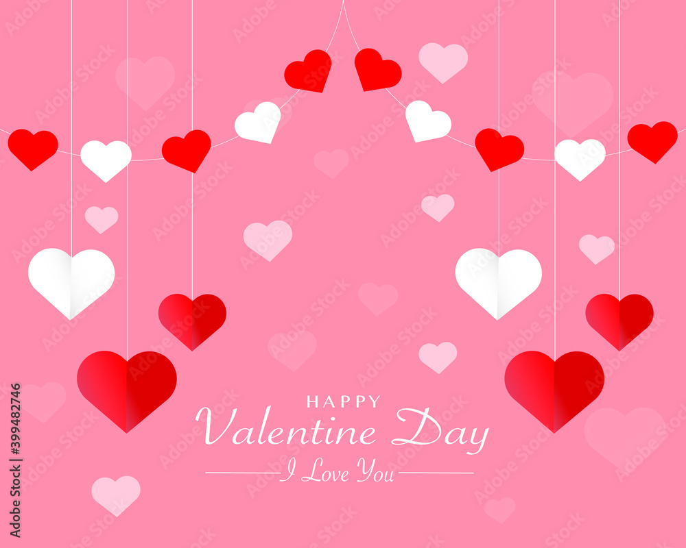 Valentine's Day Paper Style Background