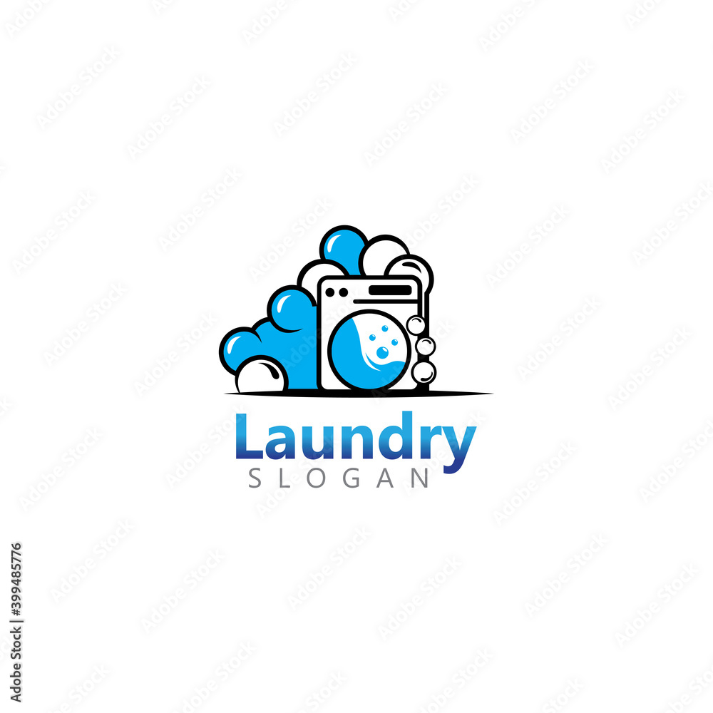 Laundry machine logo. Good for business illustration template design Laundry machine logo. Good for business illustration template design