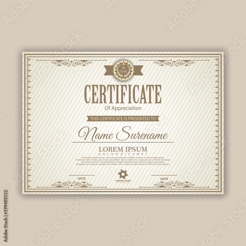 Diploma Certificate of achievement template