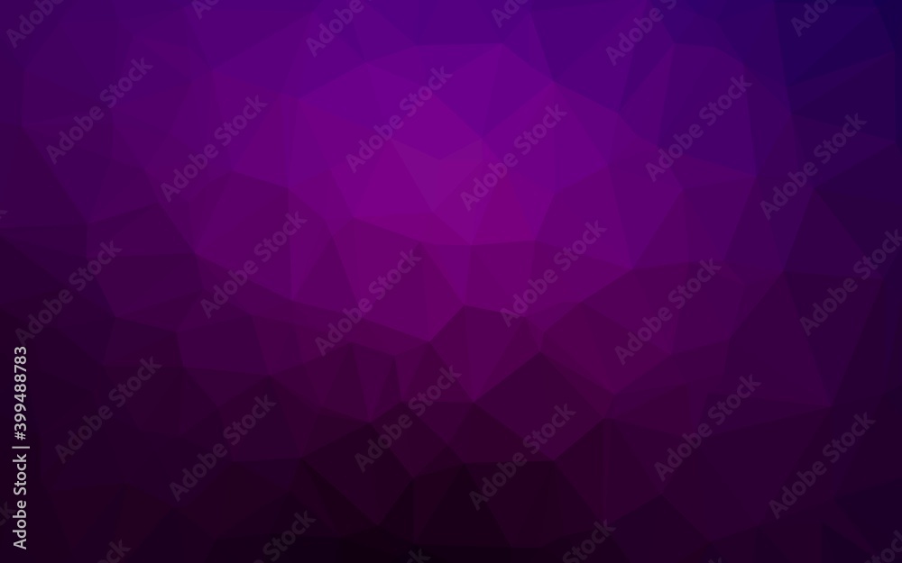 Dark Purple vector abstract polygonal cover. Dark Purple vector abstract polygonal cover.
