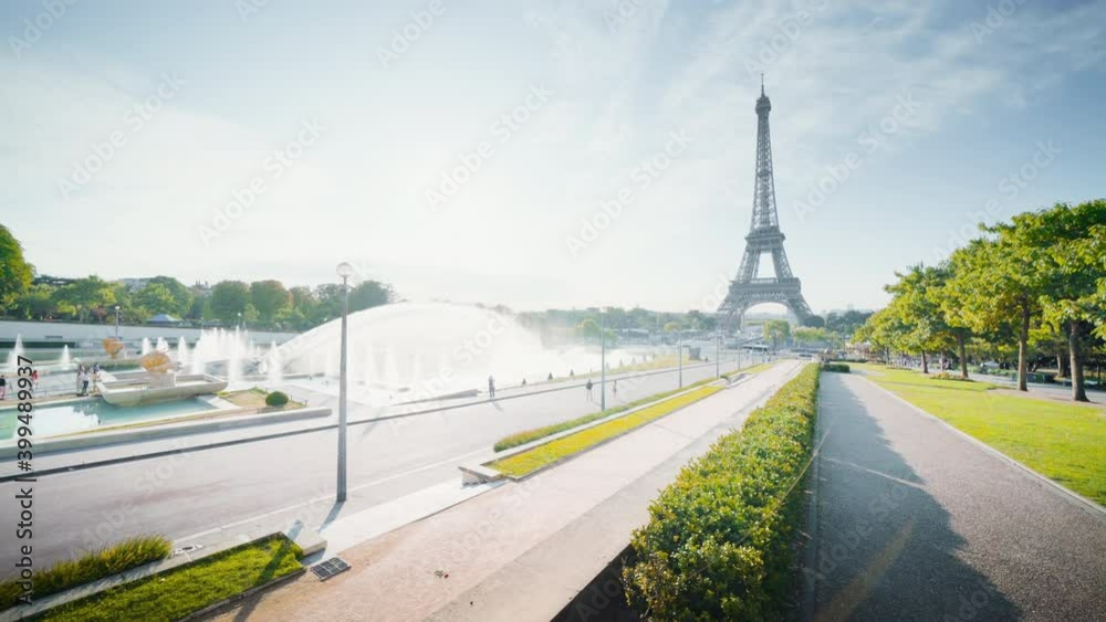 early morning at Eiffel tower, Paris, France