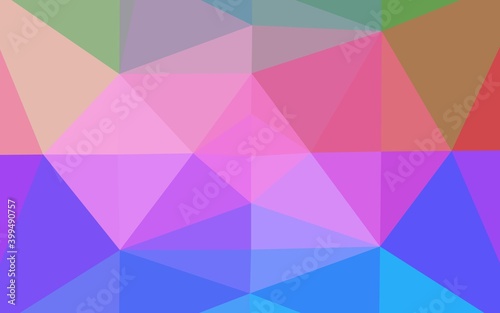 Light Multicolor  Rainbow vector shining triangular pattern.