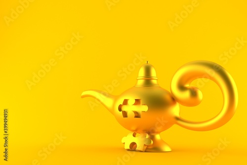 Magic lamp with jigsaw puzzle