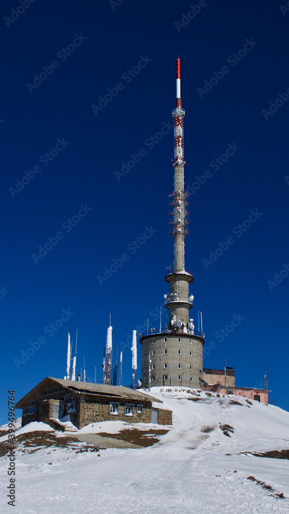 Turkey Radio and Television Corporation, Television and Radio transmitter station. Erzurum Palandoken mountain.