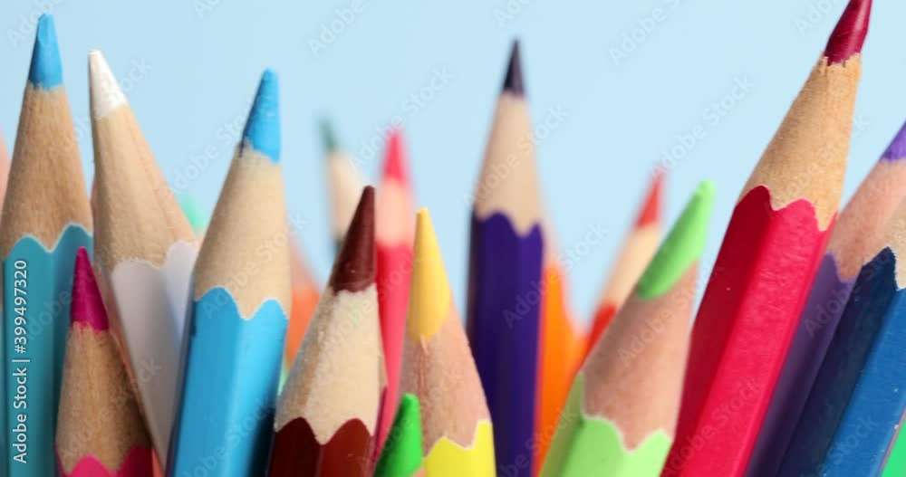 Many different colorful pencils, closeup Many different colorful pencils, closeup