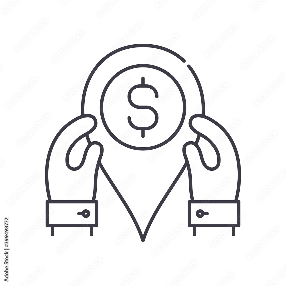 Invoice of service icon, linear isolated illustration, thin line vector, web design sign, outline concept symbol with editable stroke on white background. Invoice of service icon, linear isolated illustration, thin line vector, web design sign, outline concept symbol with editable stroke on white background.