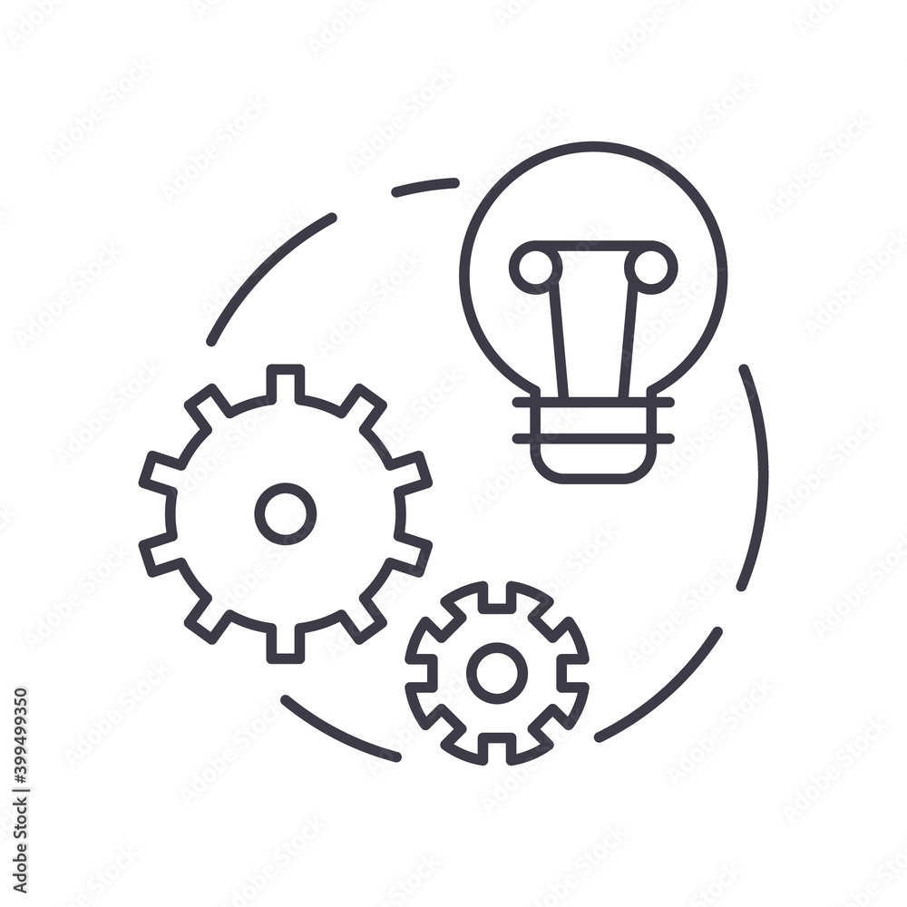 Innovation technology concept icon, linear isolated illustration, thin line vector, web design sign, outline concept symbol with editable stroke on white background. Innovation technology concept icon, linear isolated illustration, thin line vector, web design sign, outline concept symbol with editable stroke on white background.
