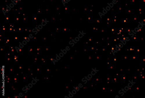 Dark Orange vector texture in poly style with circles, cubes.