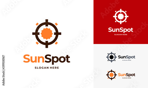 Sun Spot logo designs concept vector, Sun Logo template icon