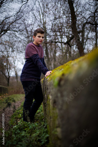 Young boy posing in Nature 