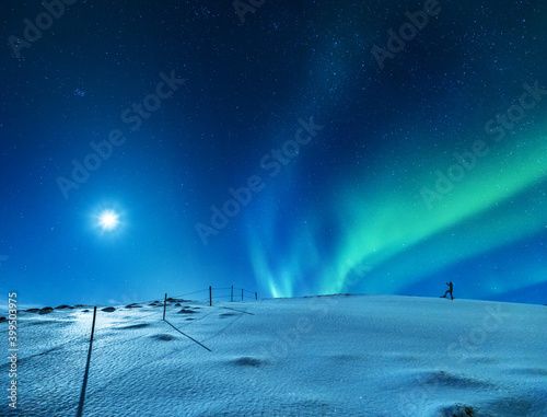 Obraz na płótnie aurora boreal en Islandia