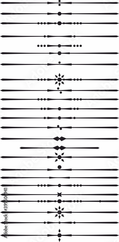 Decorative graphic element, text break set 

